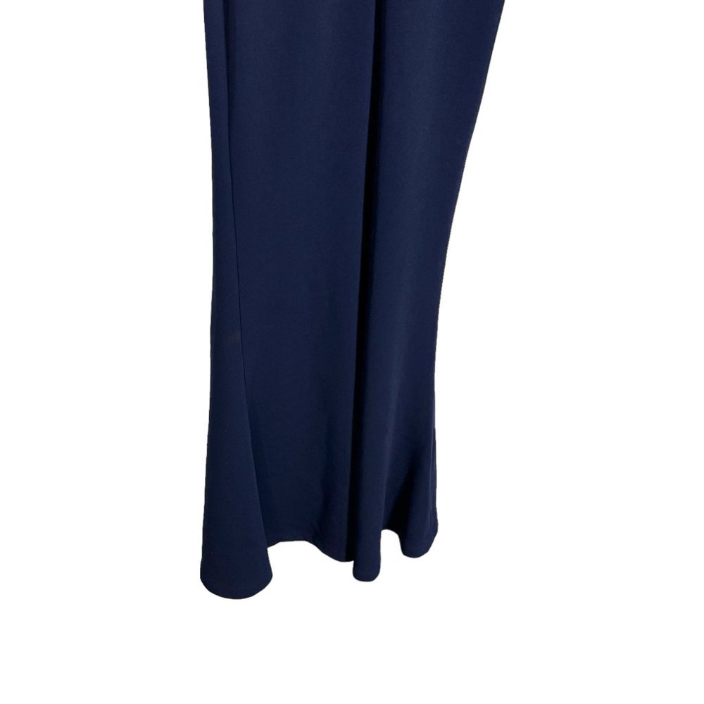 Lulus Melora Navy Blue V Neck Sleeveless Mermaid Full Length Dress XS - Picture 6 of 12